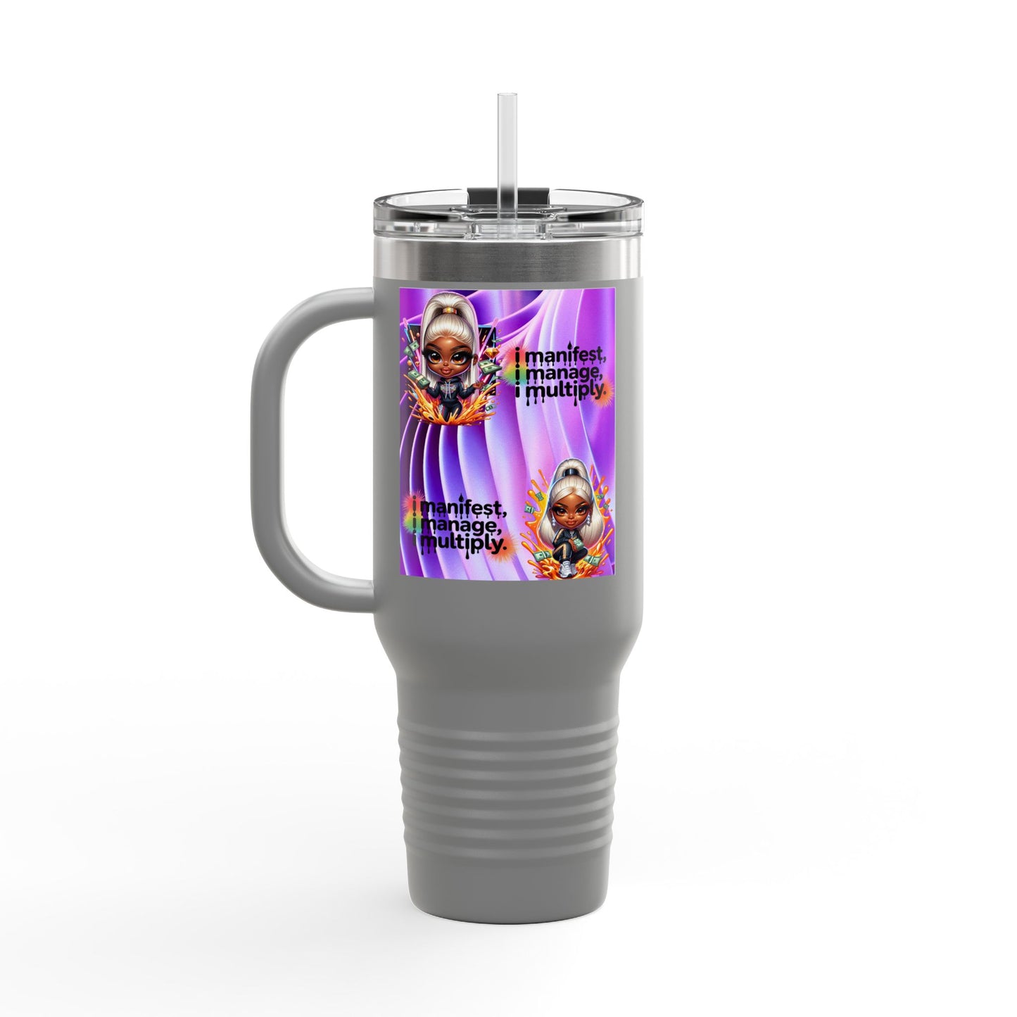 Colorful Insulated Travel Mug - Perfect for Coffee, Tea, and Smoothies, Motivational Gift for Friends, Stylish On-the-Go Cup
