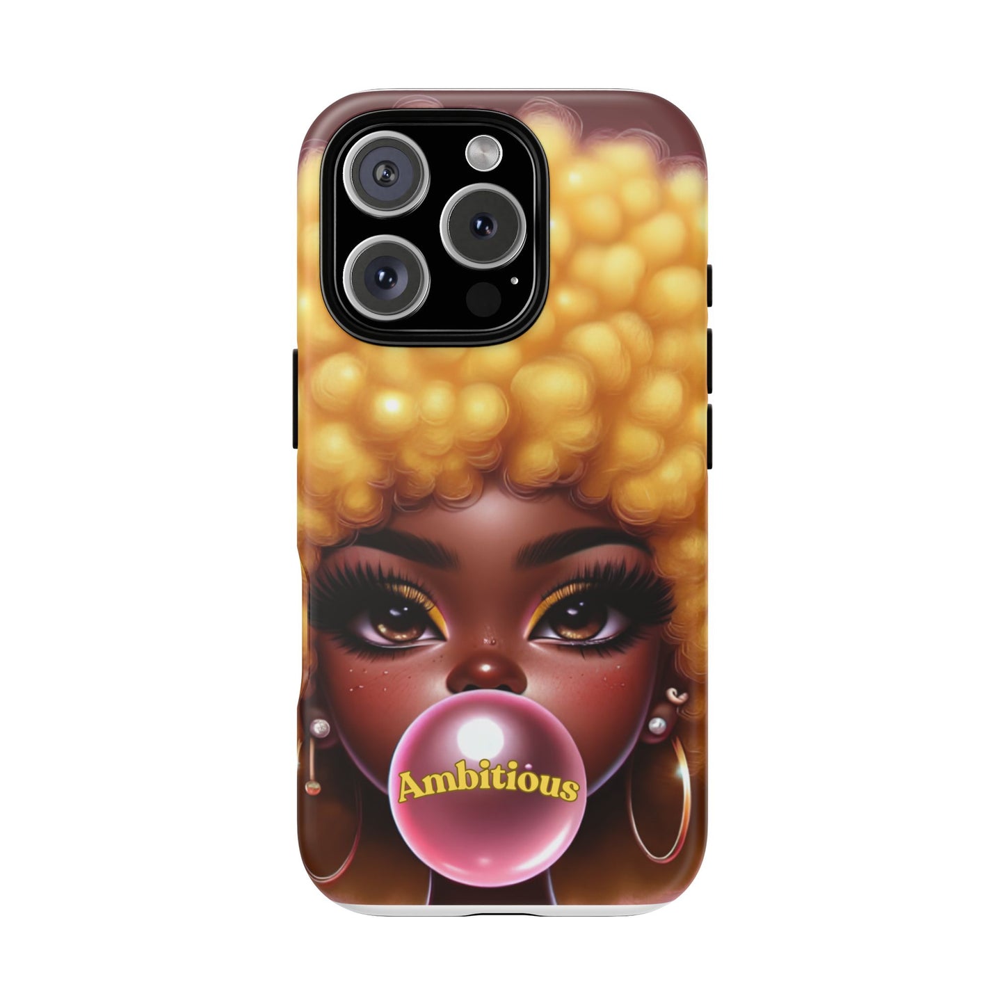 Ambitious Afro bubblegum iPhone Case - Tough Cases for Bold Expression