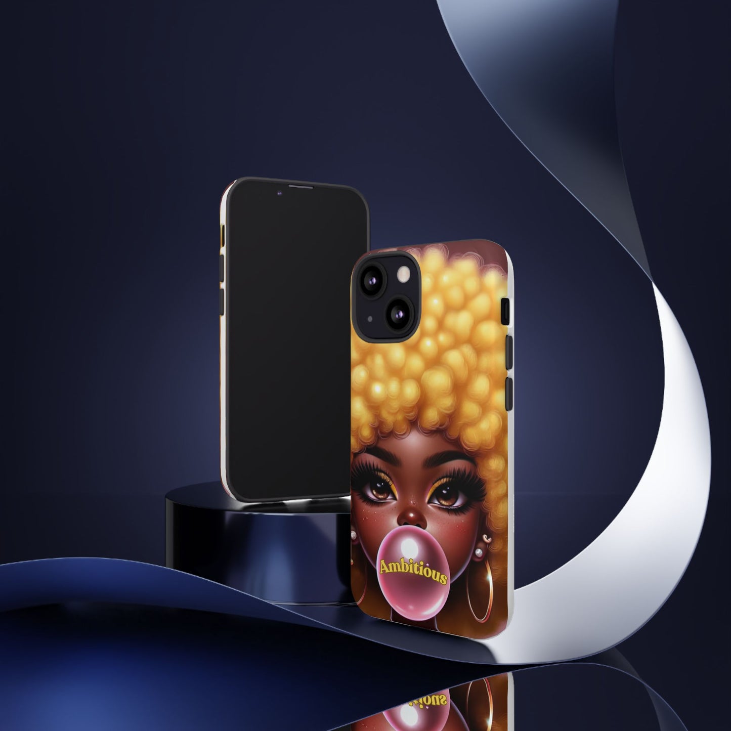 Ambitious Afro bubblegum iPhone Case - Tough Cases for Bold Expression