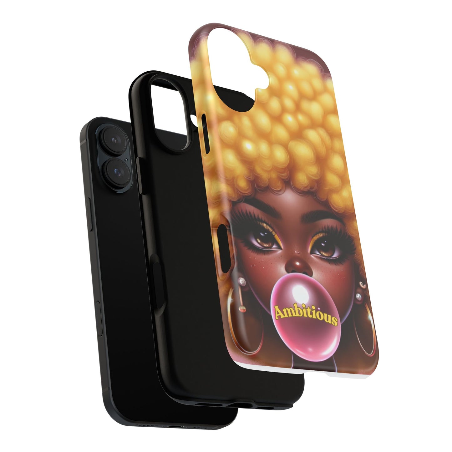 Ambitious Afro bubblegum iPhone Case - Tough Cases for Bold Expression