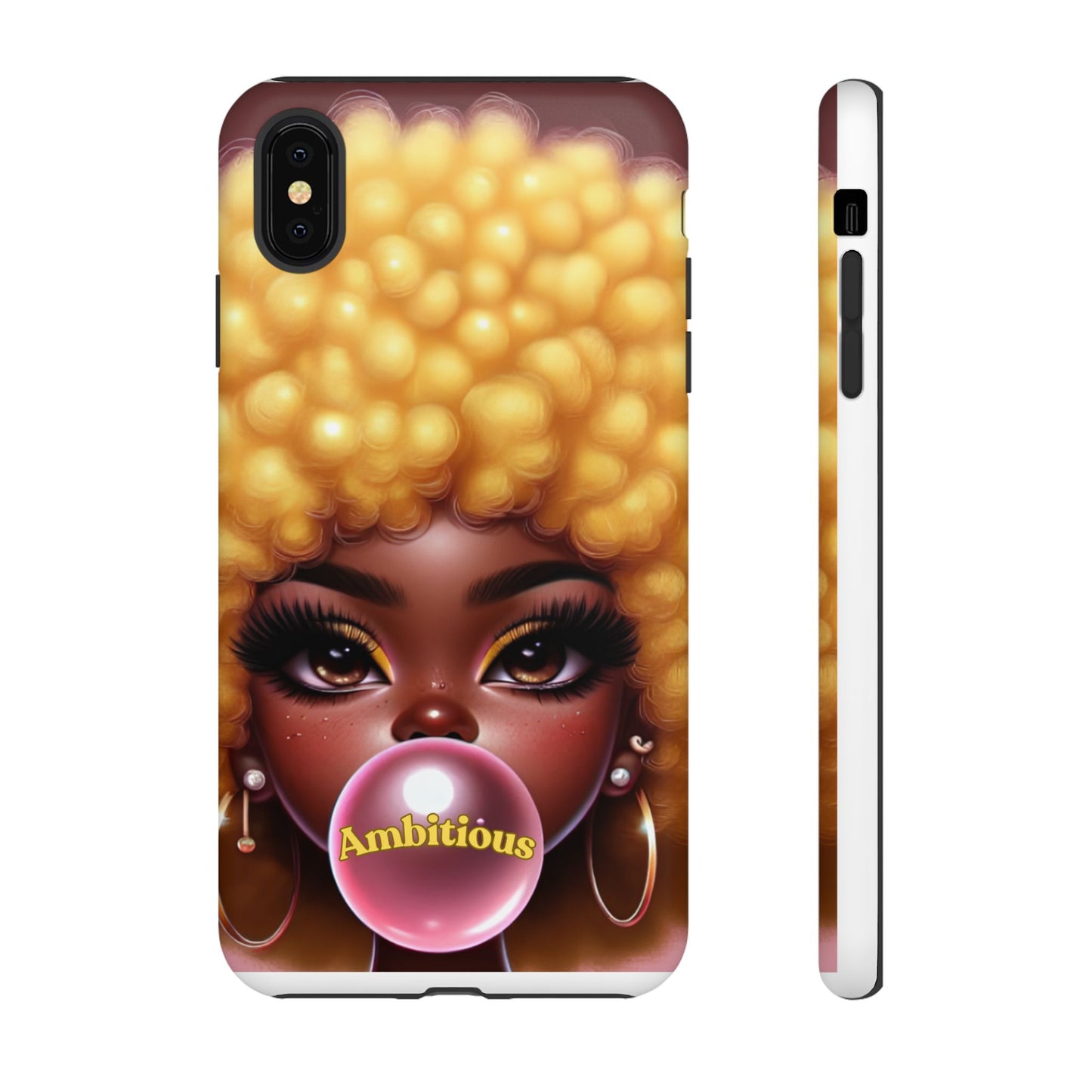 Ambitious Afro bubblegum iPhone Case - Tough Cases for Bold Expression
