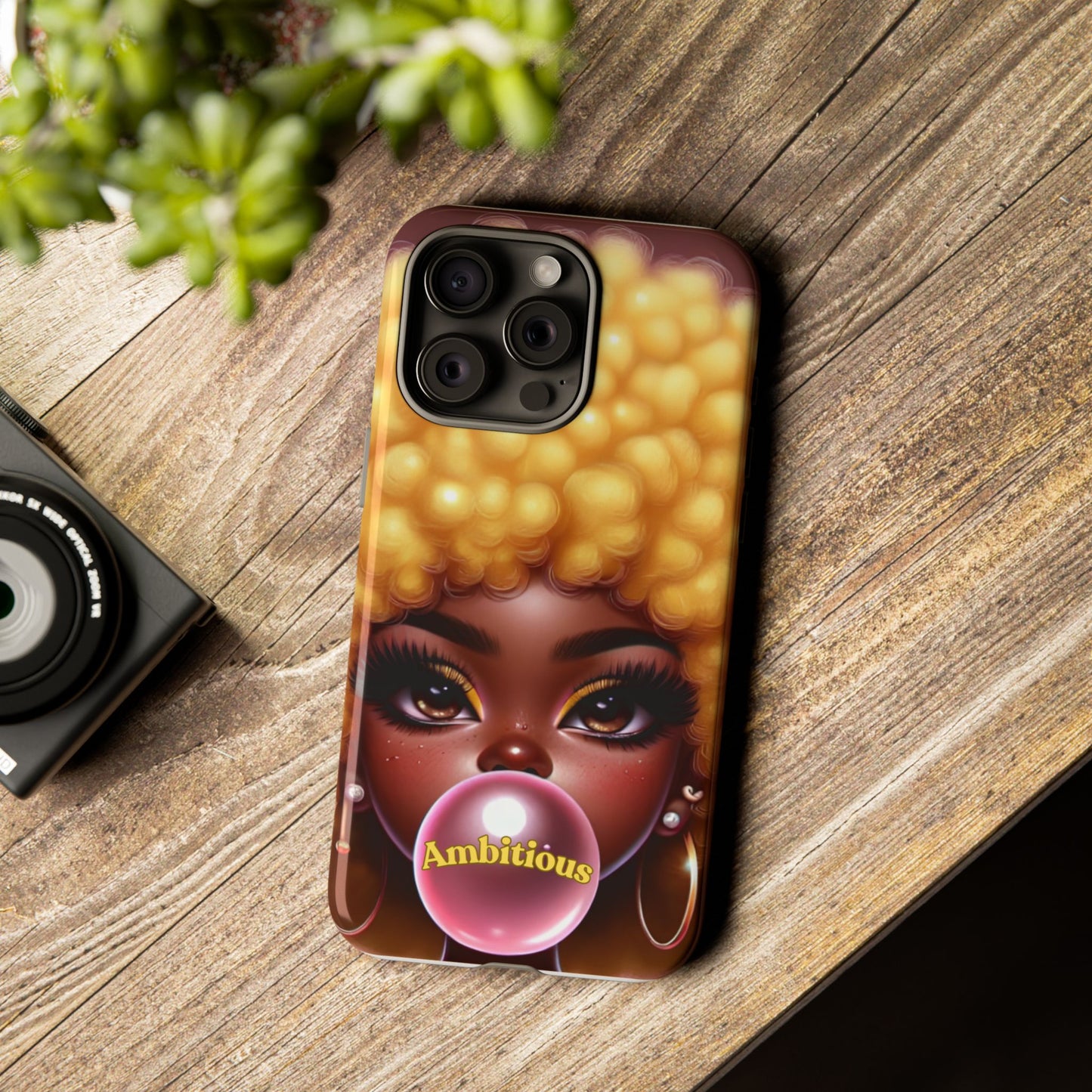 Ambitious Afro bubblegum iPhone Case - Tough Cases for Bold Expression