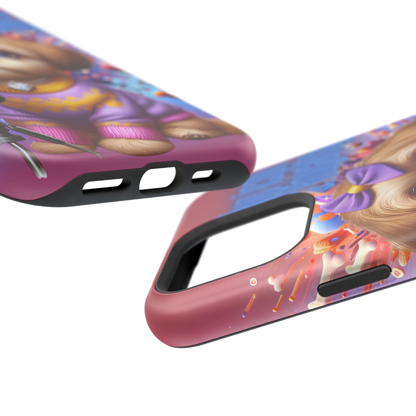 Cute Dog Art Magnetic Phone Case - Pup Icon & Royalty Design
