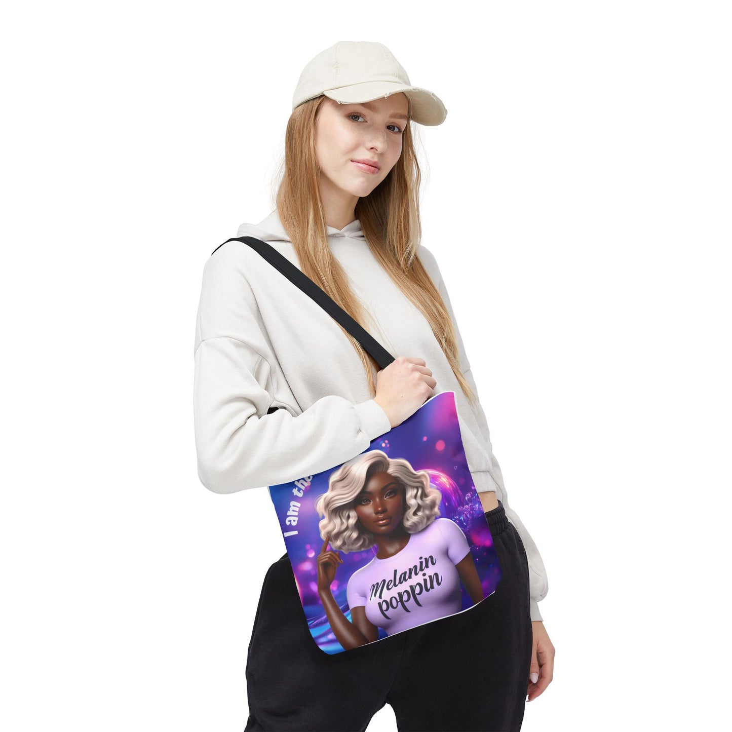 Melanin Poppin' Tote Bag | Stylish Everyday Carry, Fashion Accessory, Gift for Her, Eco-Friendly Shopper, Summer Vibes