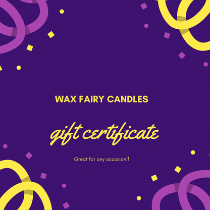 Wax Fairy Candles Gift Card